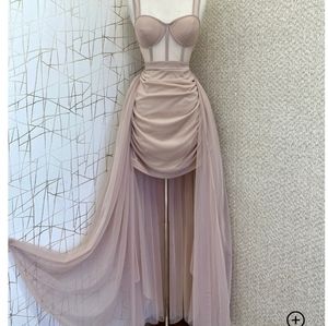 Nude dress with tulle